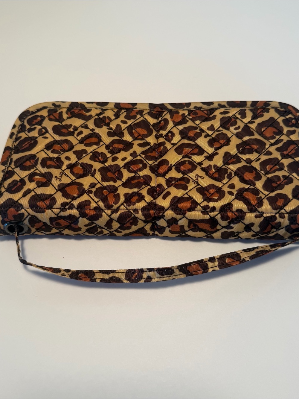 lug Sleeper Leopard Quilted Make Up Brush Zipped Case- Brown - Picture 9 of 10